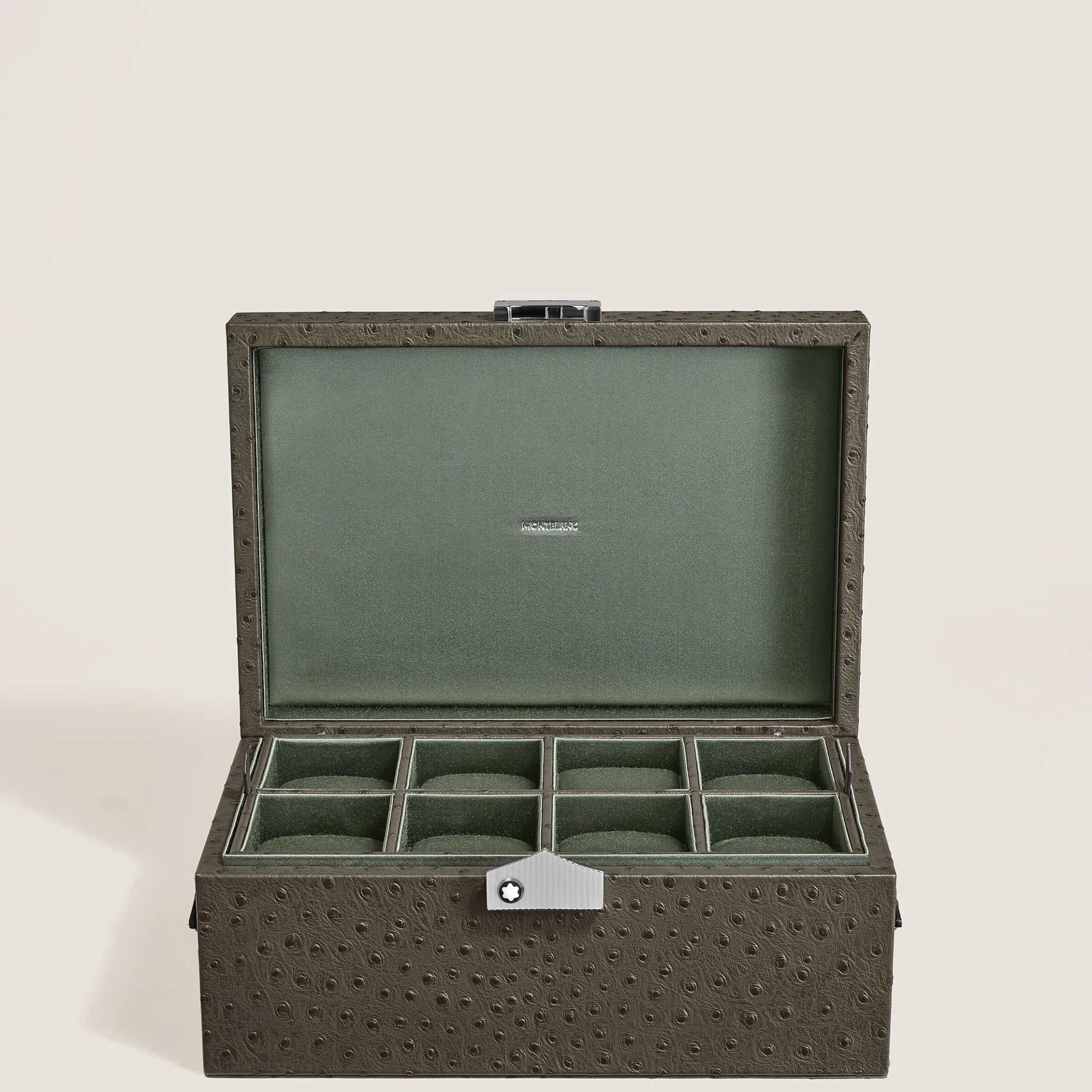 Cofanetto da Collezione per Orologi in Pelle Stampata Struzzo
