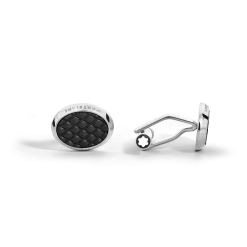 Gemelli Ovali Meisterstück con Inserti in Lacca con Motivo Geometrico