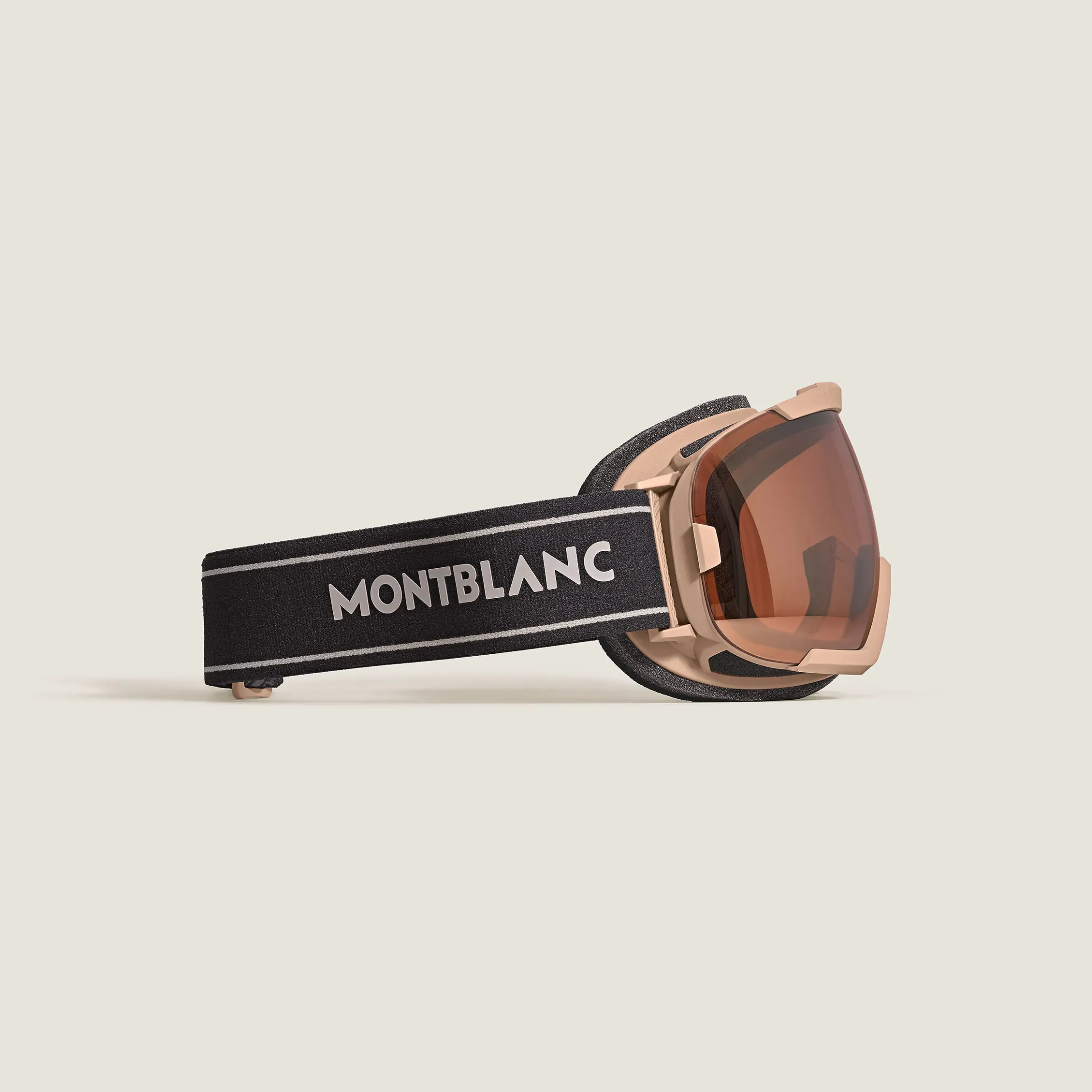 Maschera da Sci Rettangolare con Montatura Iniettata Beige