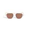 Occhiali da Sole Ovali con Montatura in Metallo Color Oro