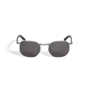 Occhiali da Sole Quadrati con Montatura in Metallo Grigio