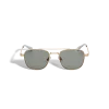 Occhiali da Sole Quadrati con Montatura in Metallo Color Oro