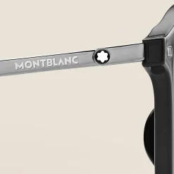 Occhiali da Sole Rotondi con Montatura Iniettata Nera