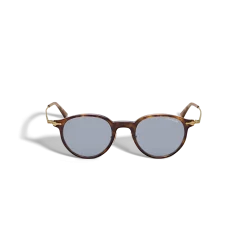 Occhiali da Sole Rotondi con Montatura in Acetato Havana