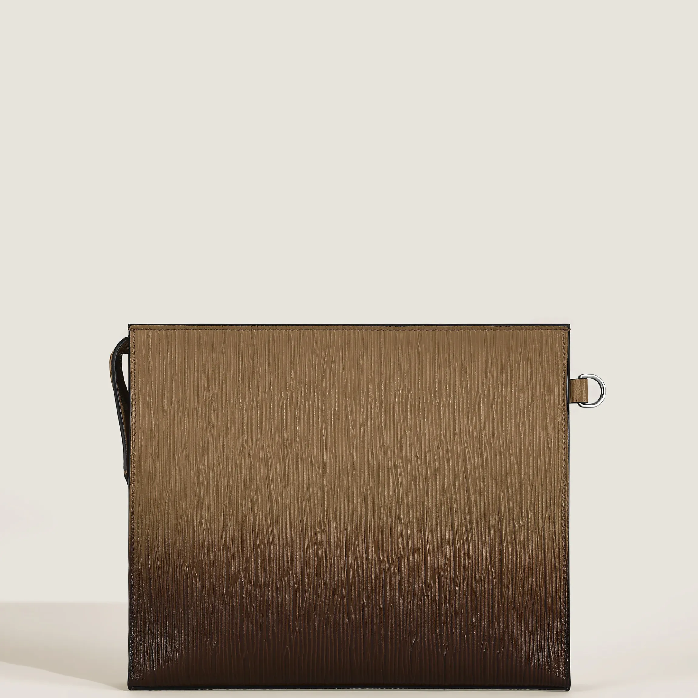 Pochette in Pelle Corteccia Sfumato