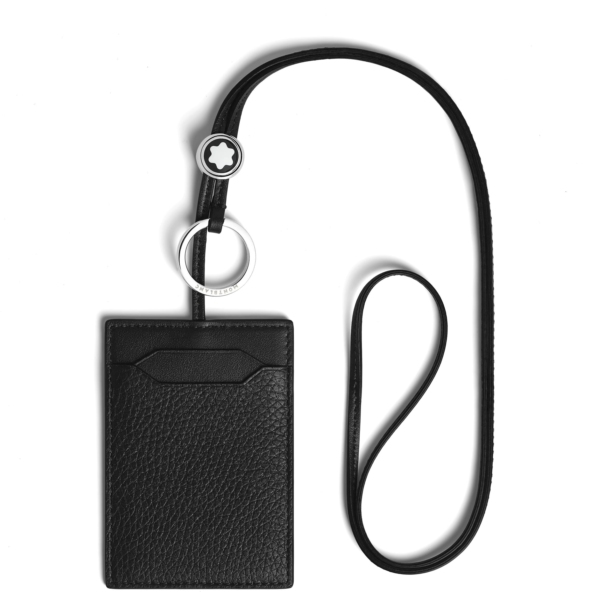 Portacarte 3 Tasche con Tracolla in Pelle con Grana