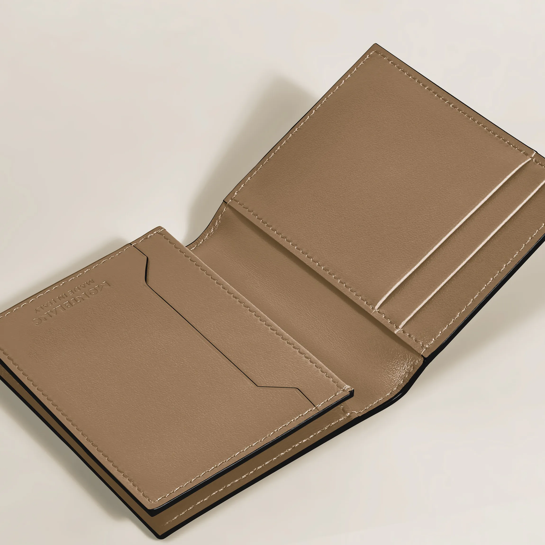 Portacarte 4 Tasche in Pelle Corteccia Sfumato