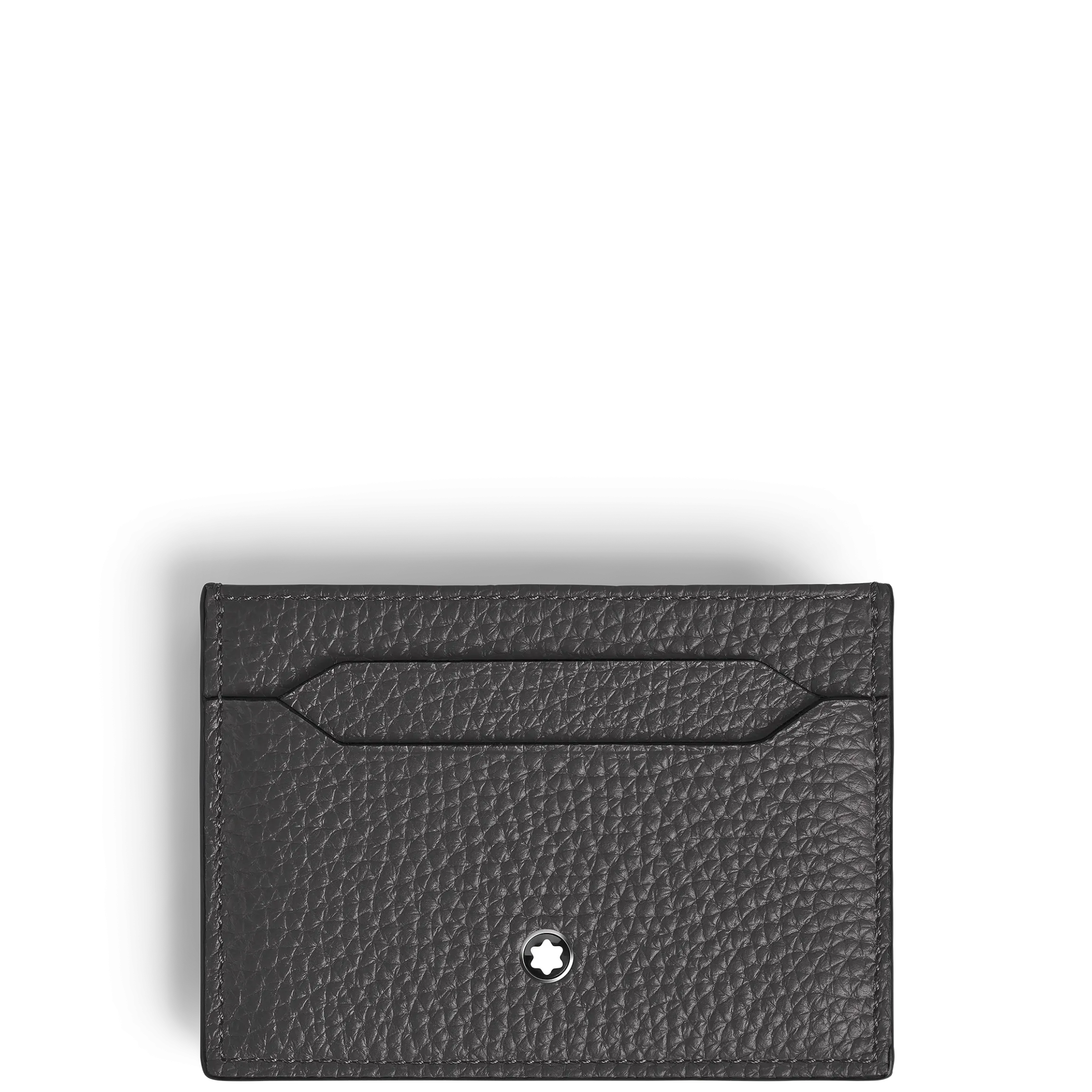 Portacarte 5 Tasche in Pelle con Grana
