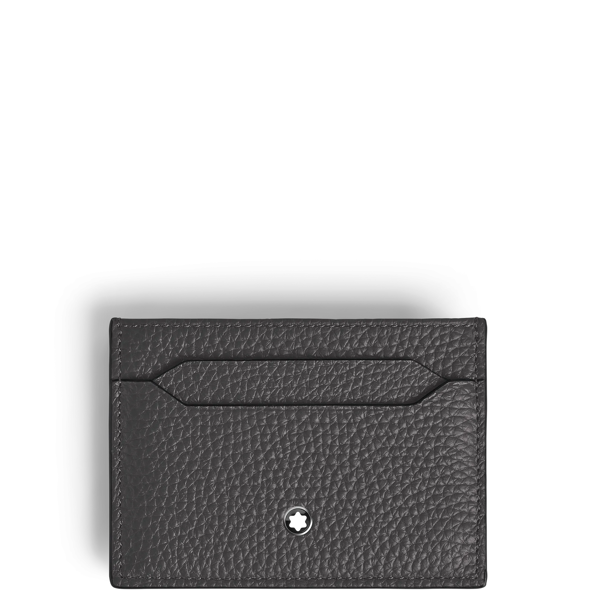 Portacarte 5 Tasche in Pelle con Grana