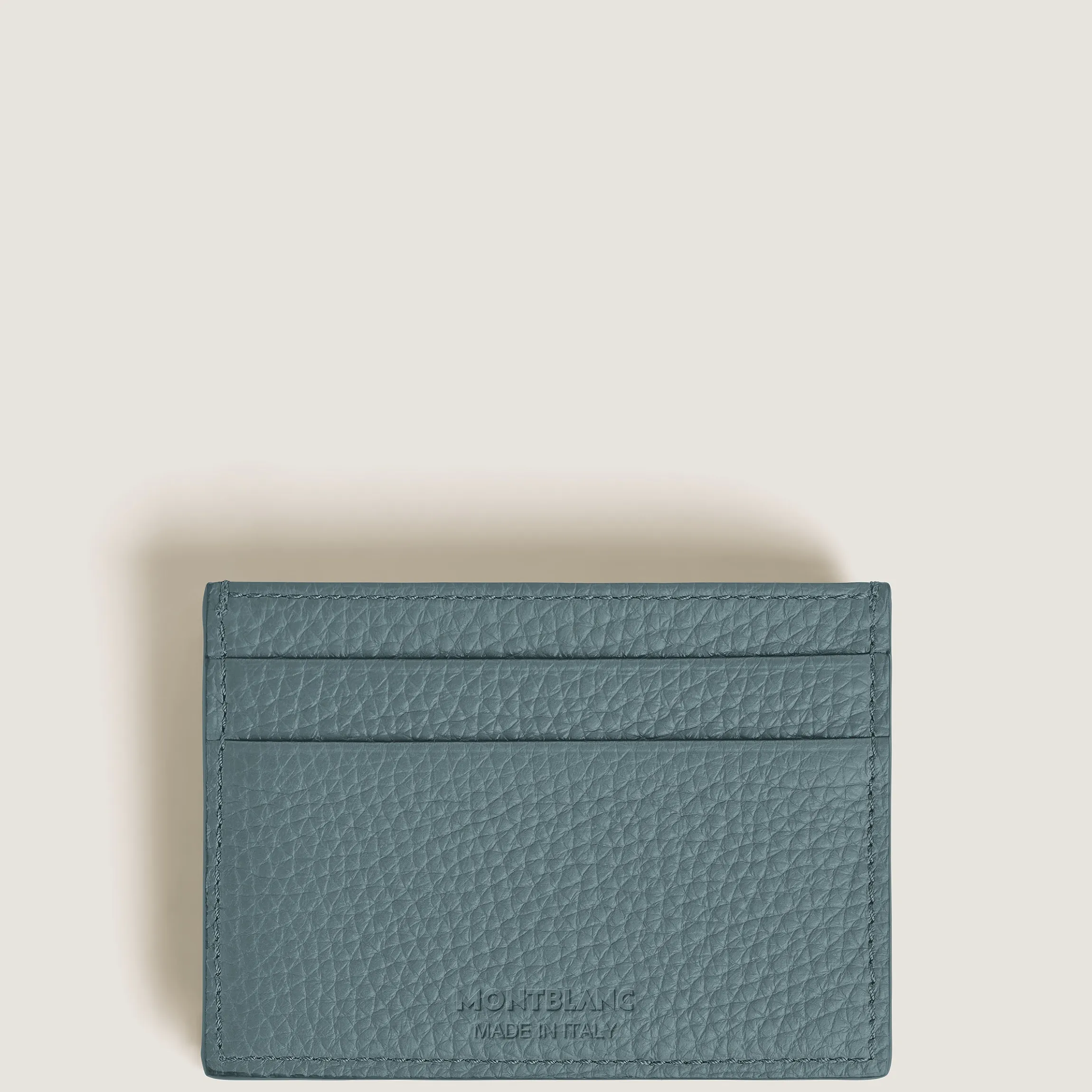 Portacarte 5 Tasche in Pelle con Grana
