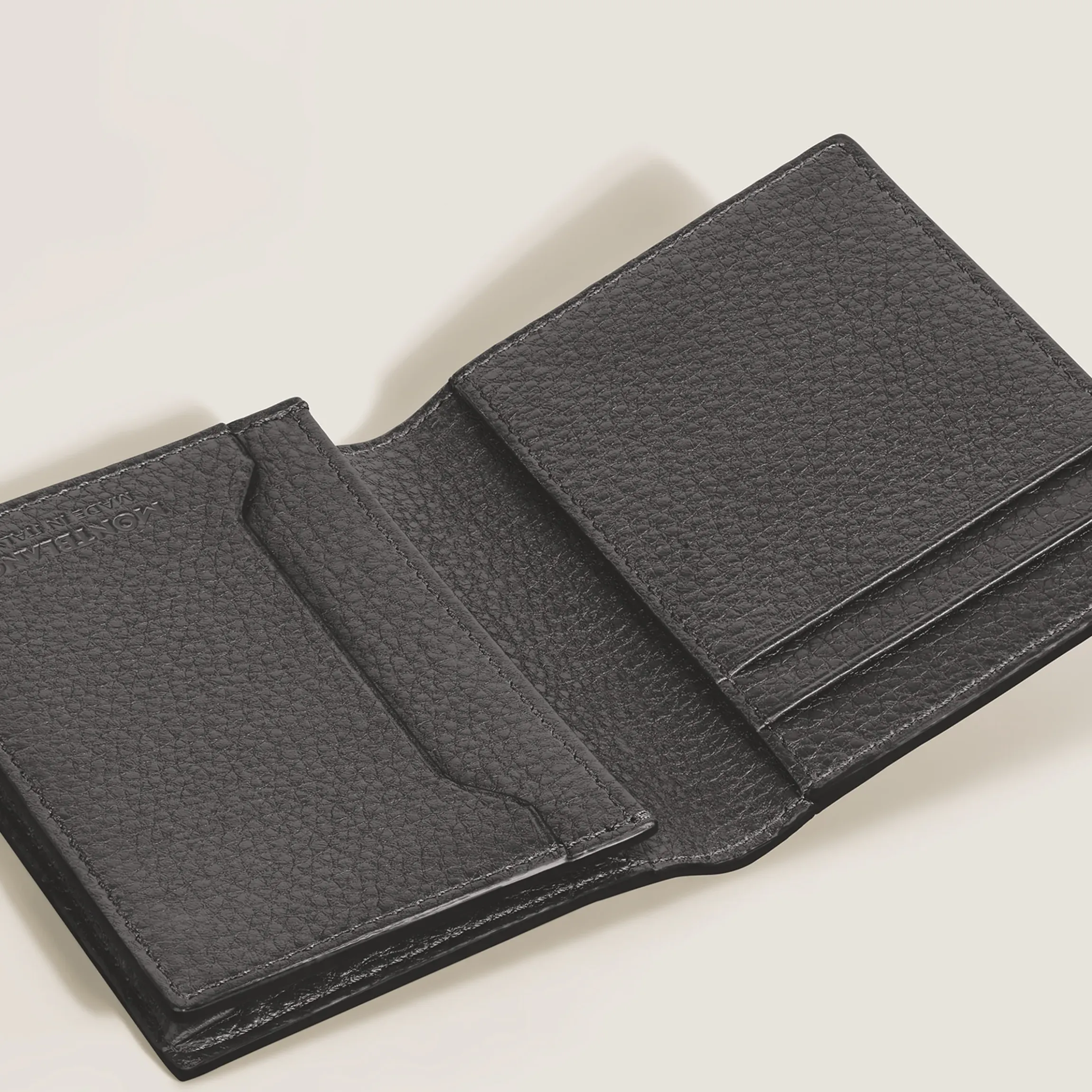 Portacarte 4 Tasche in Pelle Con Grana
