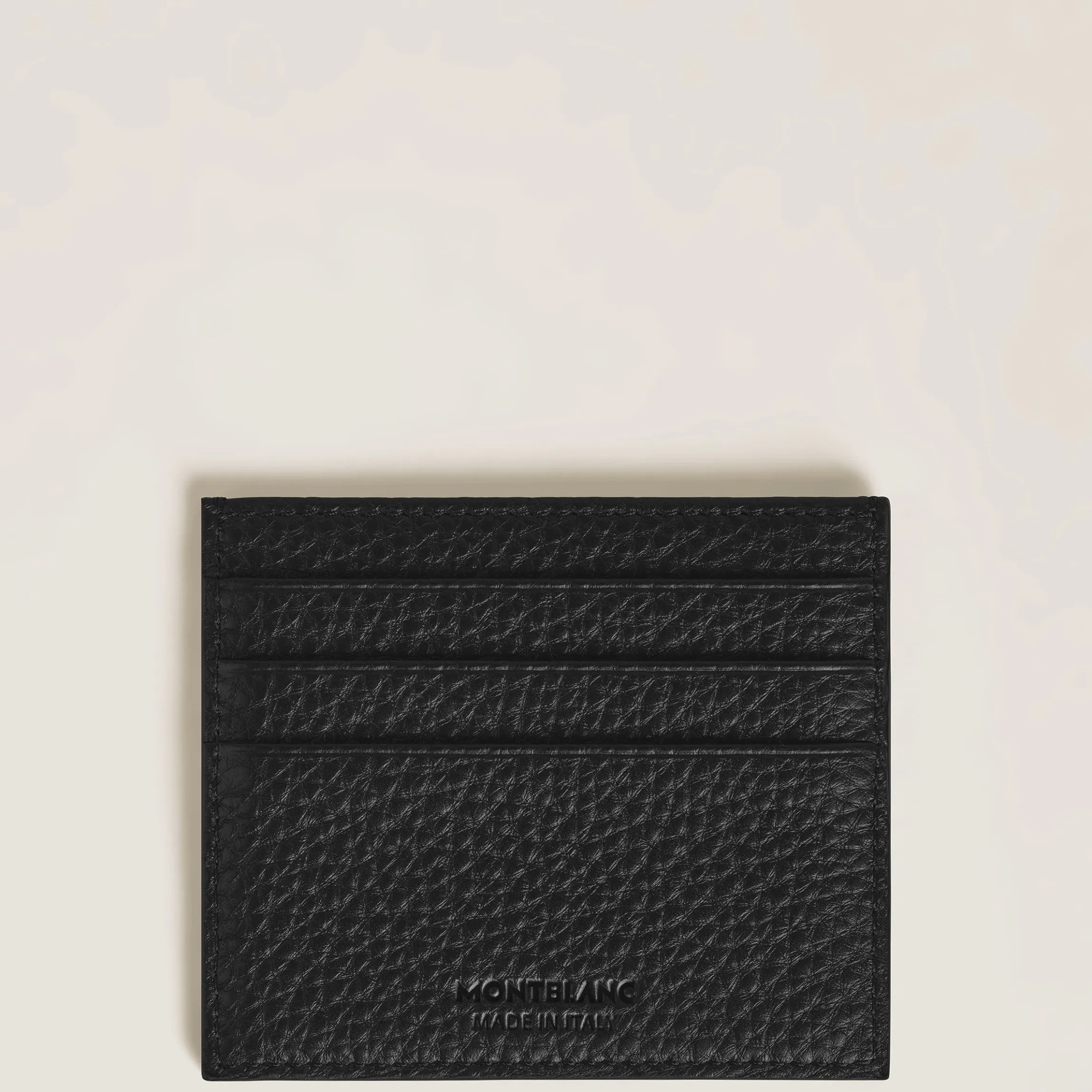Portacarte 6 Tasche in Pelle con Grana