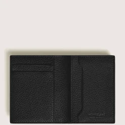 Portacarte 4 Tasche in Pelle con Grana