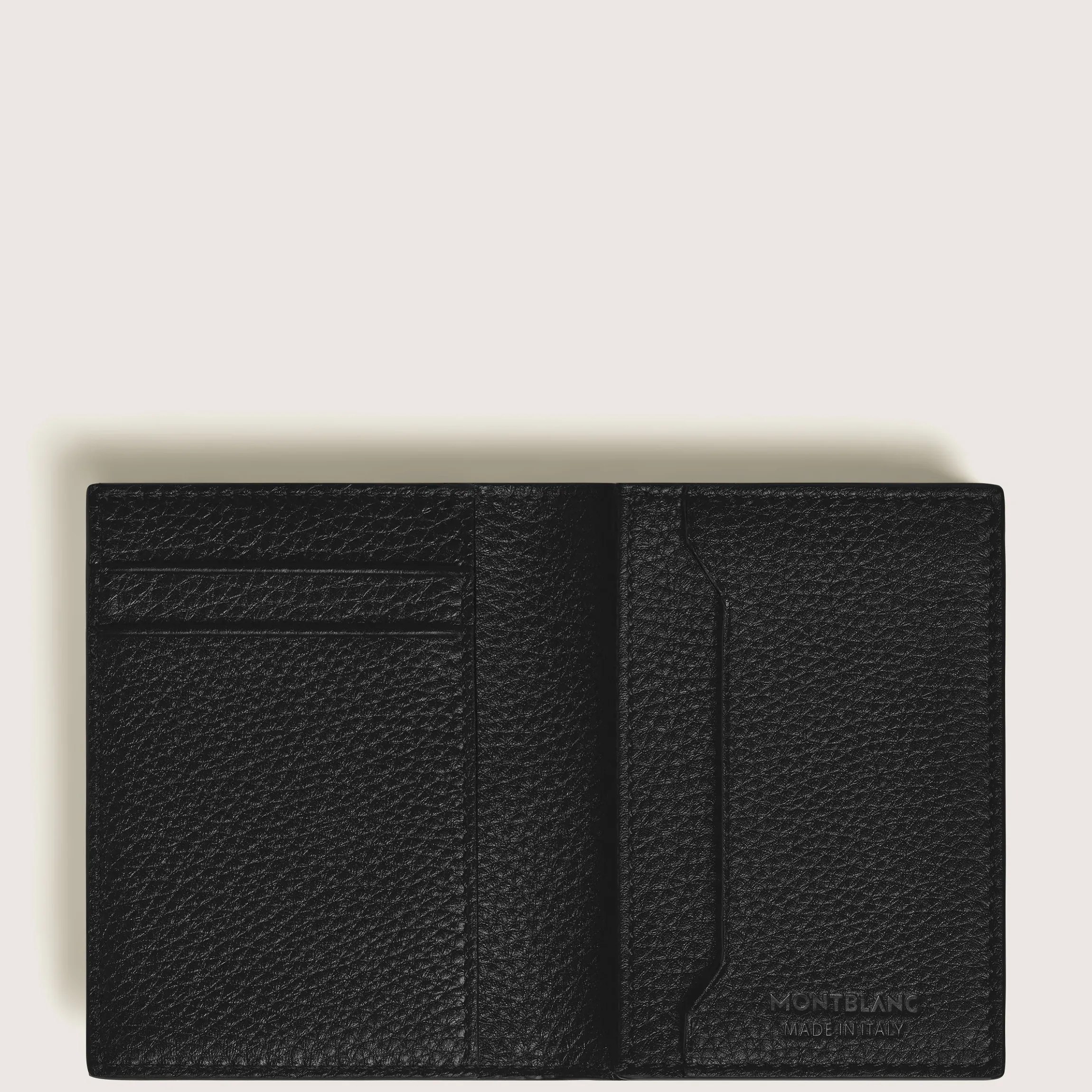 Portacarte 4 Tasche in Pelle con Grana