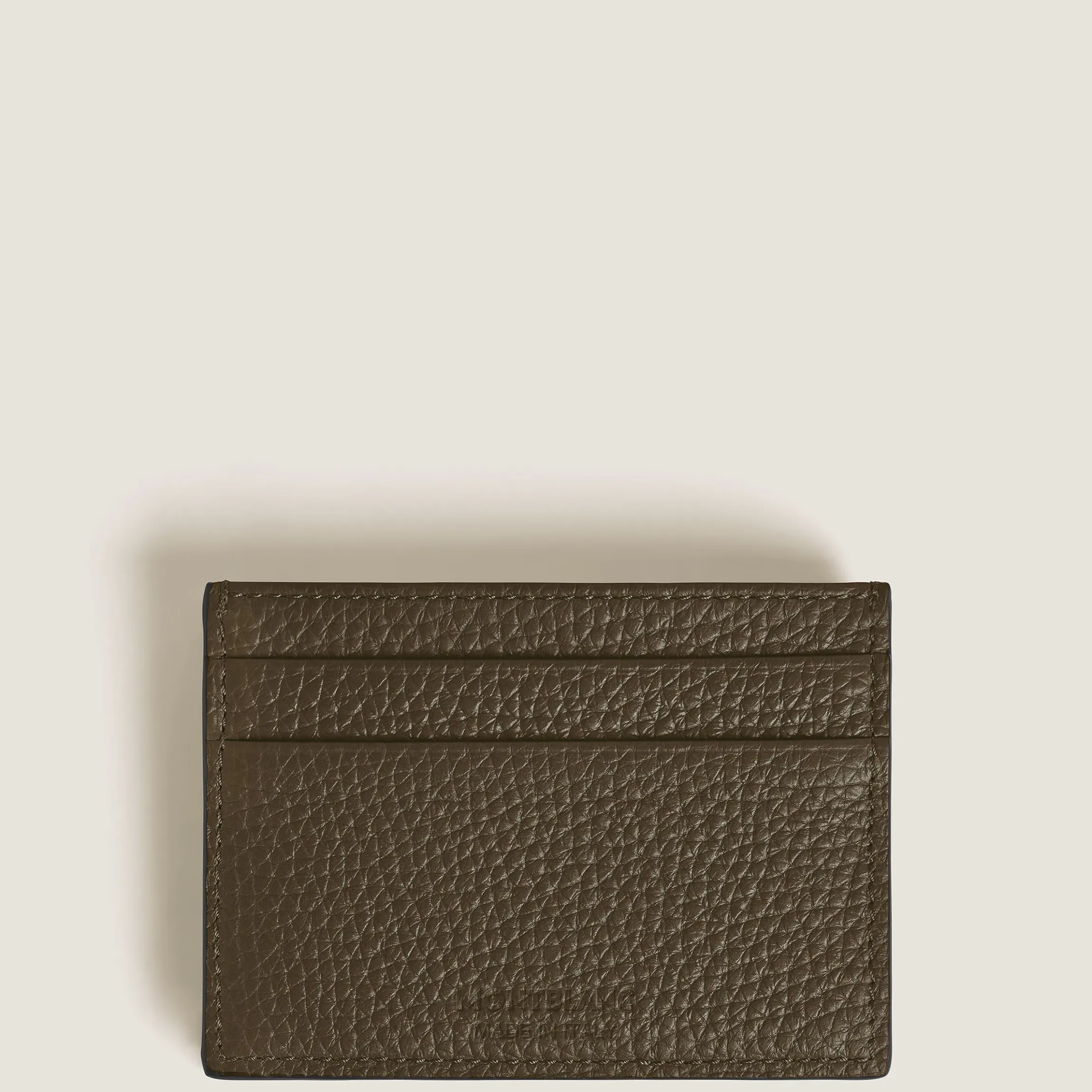 Portacarte 5 Tasche in Pelle con Grana