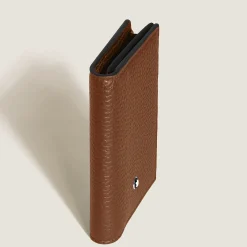 Portacarte 4 Tasche in Pelle con Grana