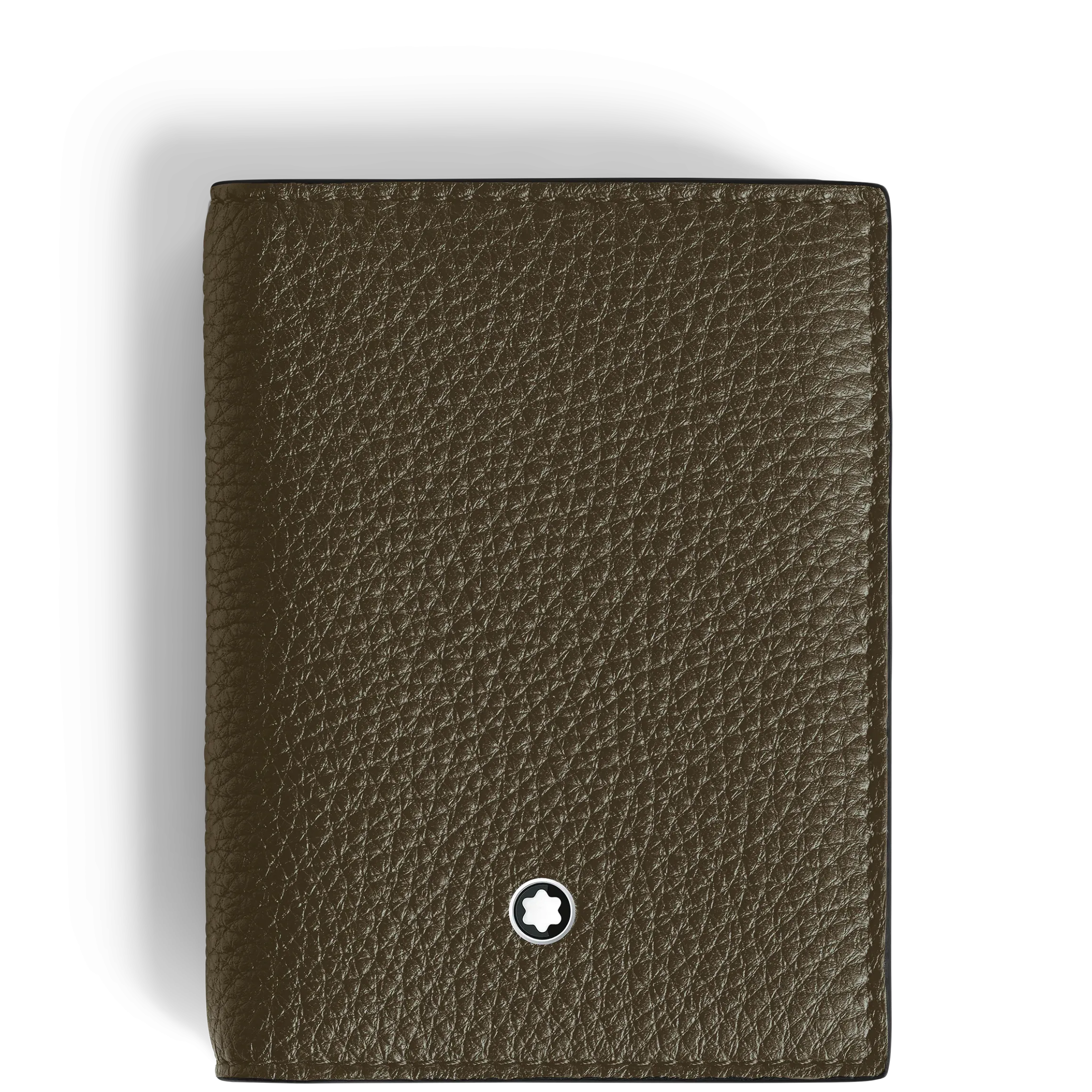 Portacarte 4 Tasche in Pelle con Grana