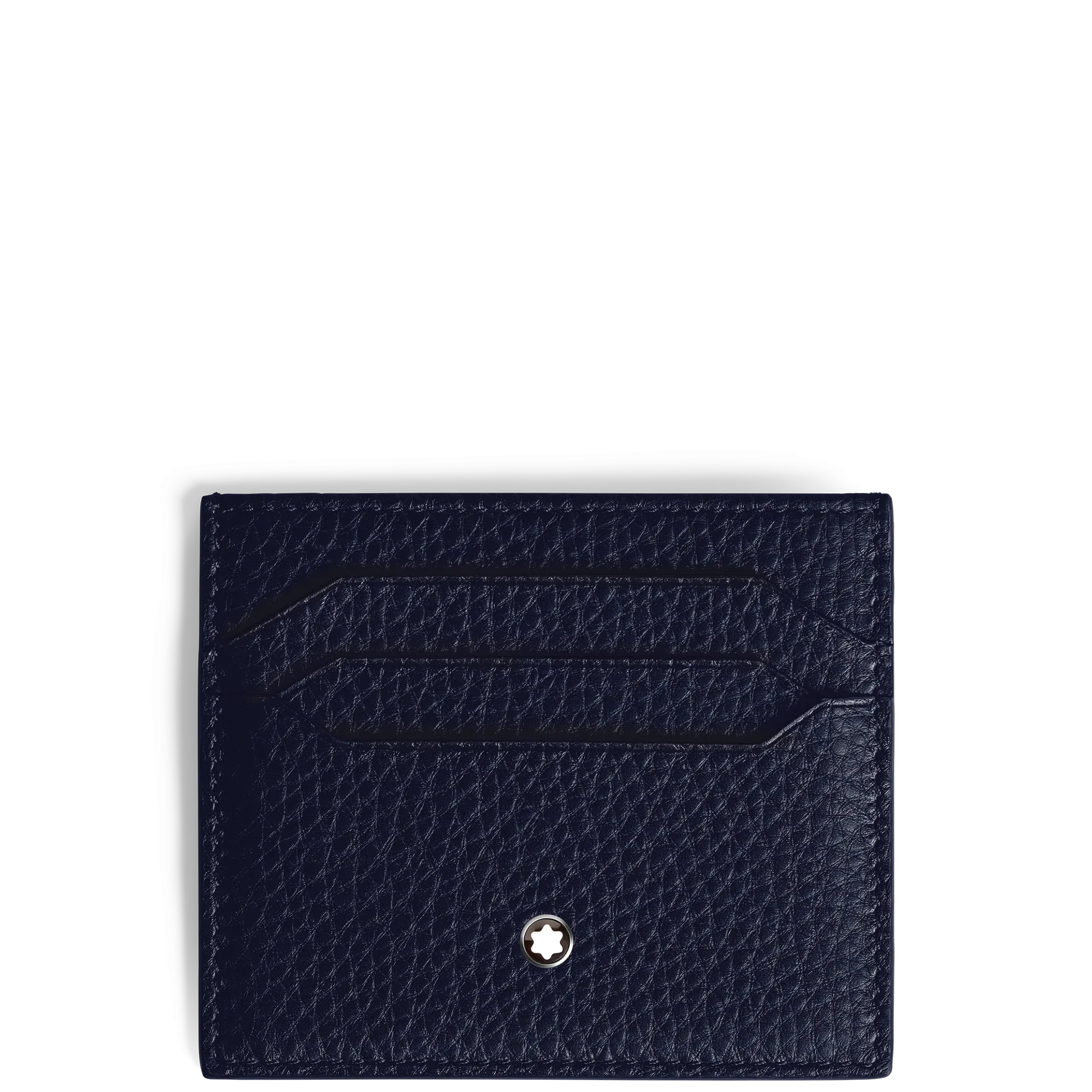 Portacarte 6 Tasche in Pelle con Grana