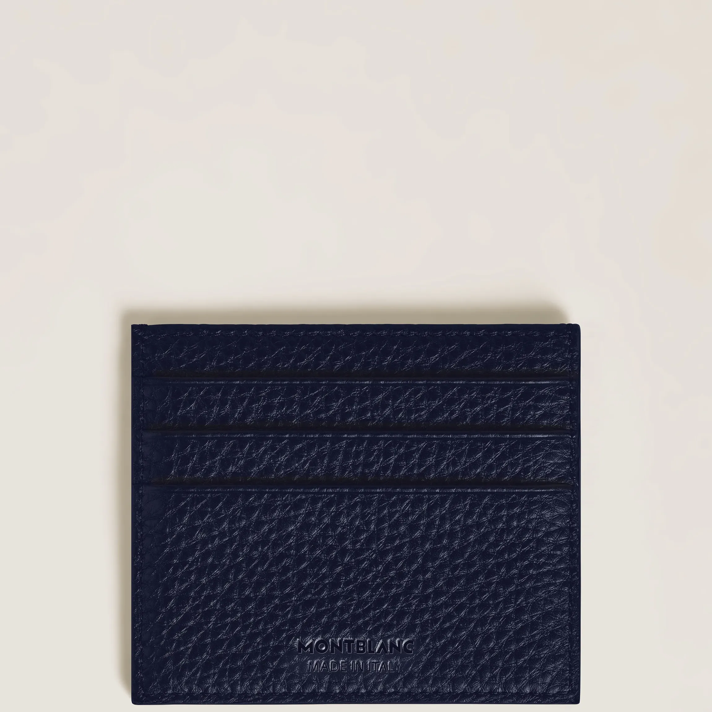 Portacarte 6 Tasche in Pelle con Grana