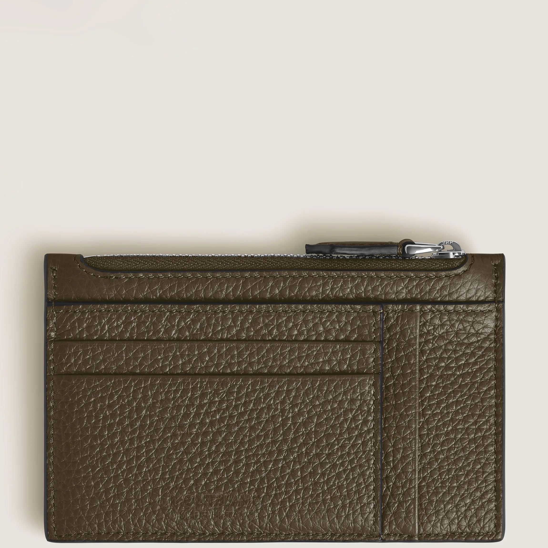 Portacarte 8 Tasche in Pelle con Grana
