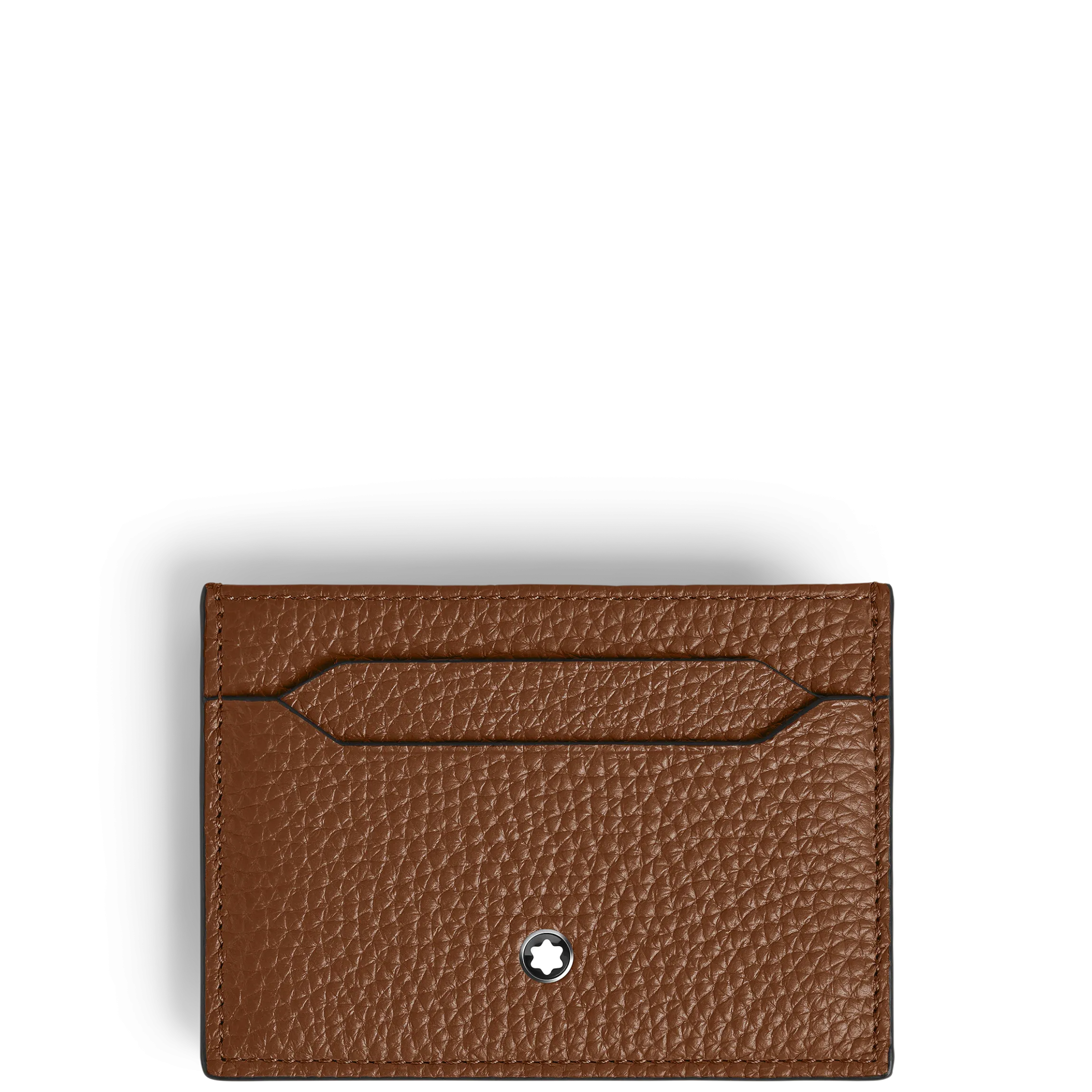 Portacarte 5 Tasche in Pelle con Grana