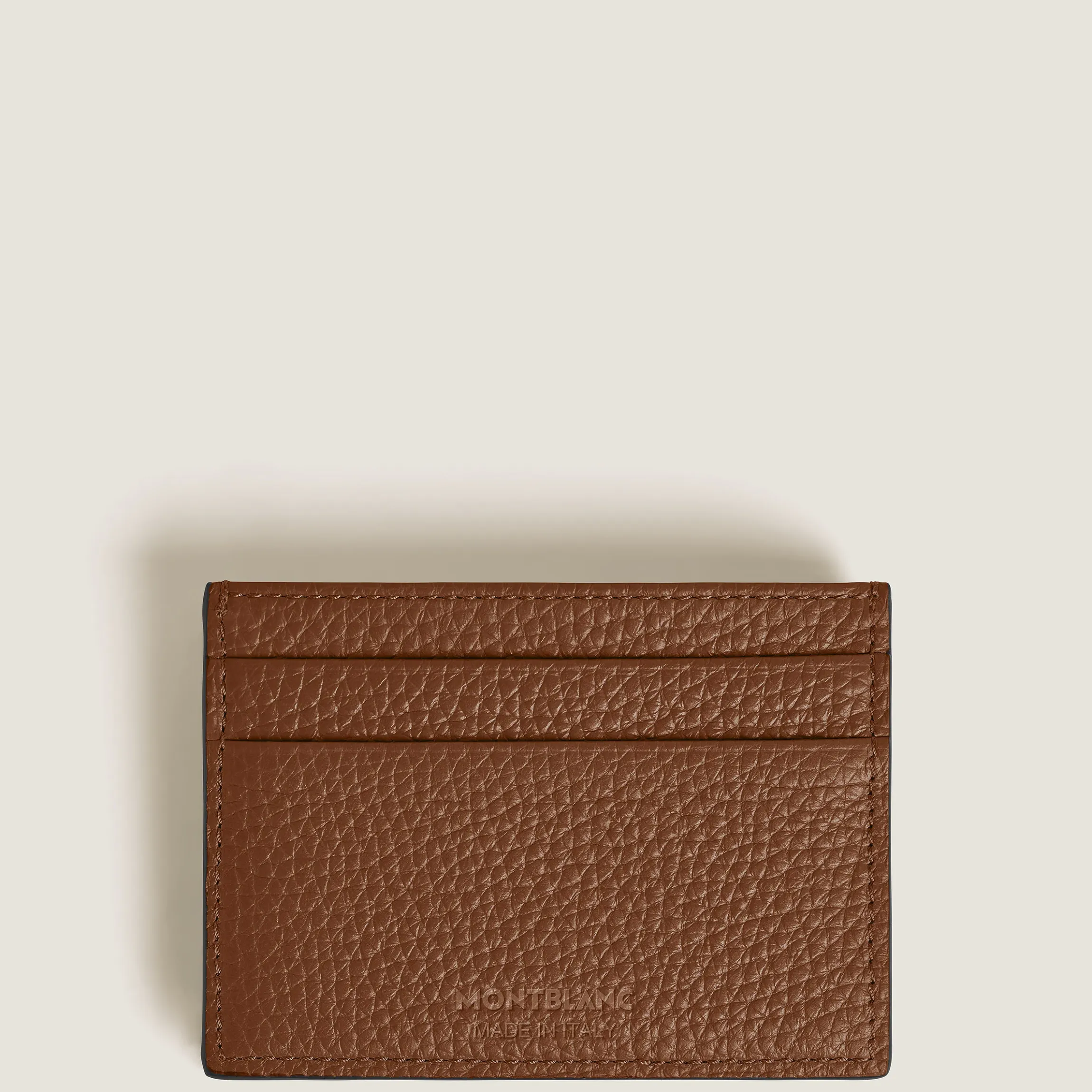 Portacarte 5 Tasche in Pelle con Grana