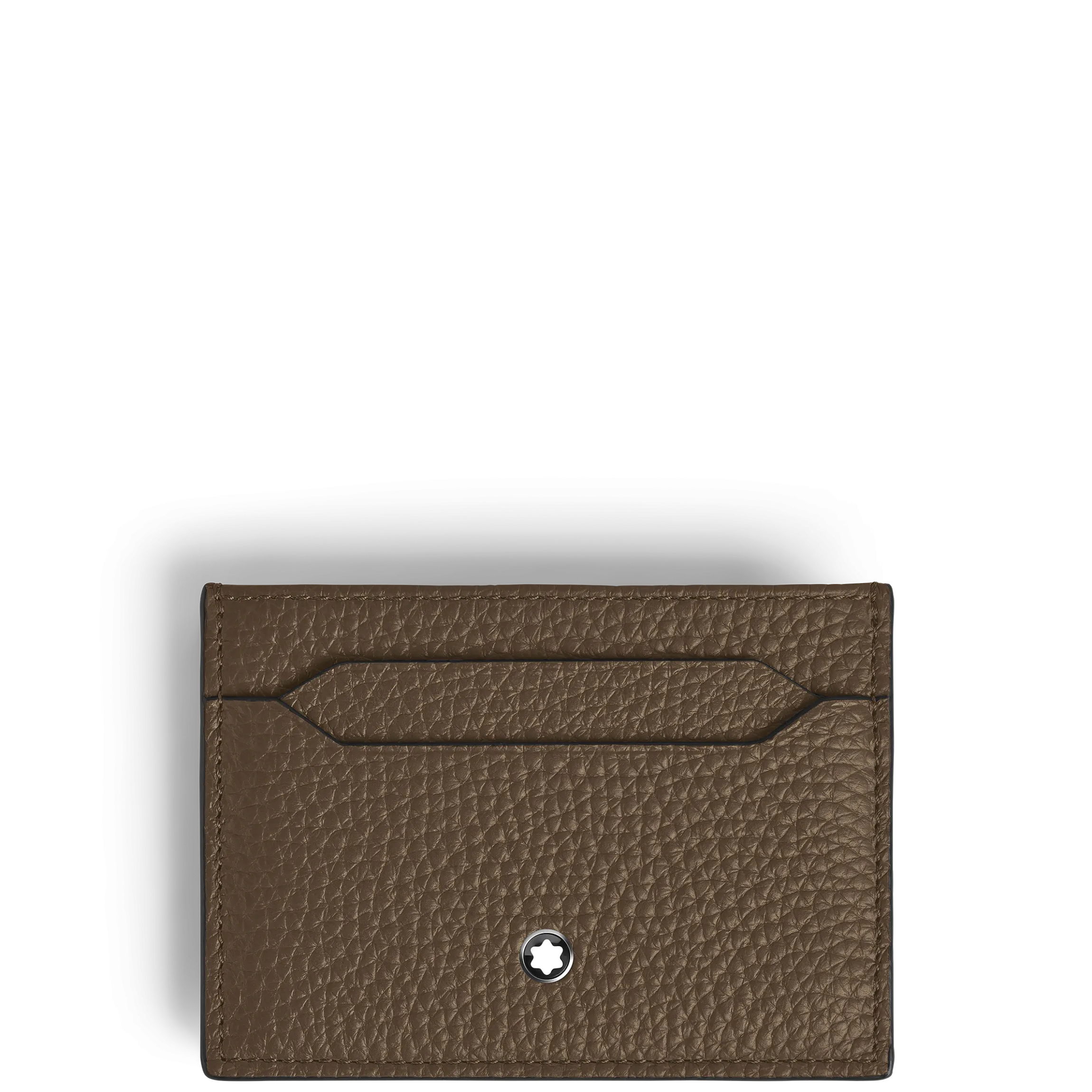 Portacarte 5 Tasche in Pelle con Grana