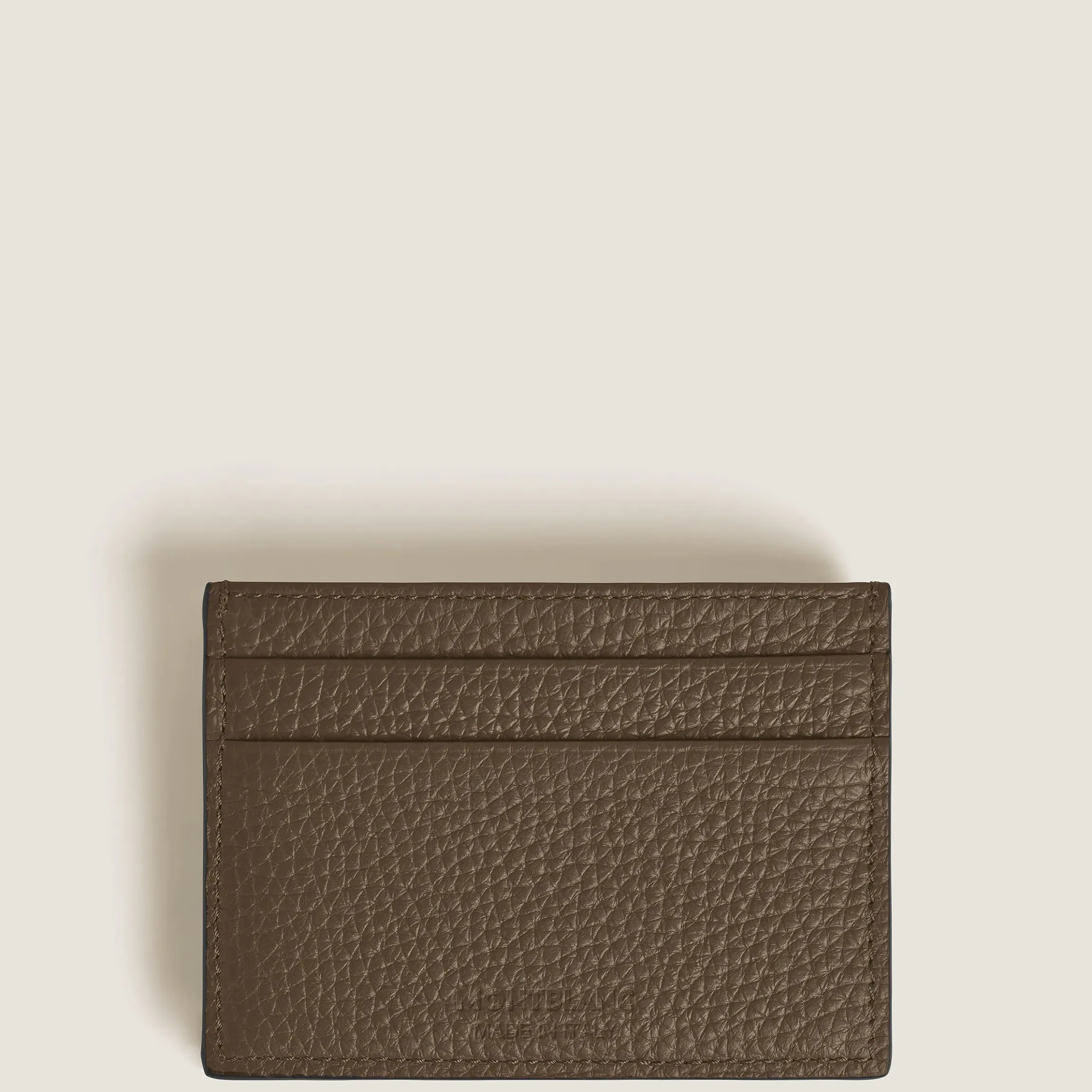 Portacarte 5 Tasche in Pelle con Grana