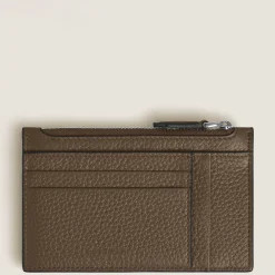 Portacarte 8 Tasche in Pelle con Grana