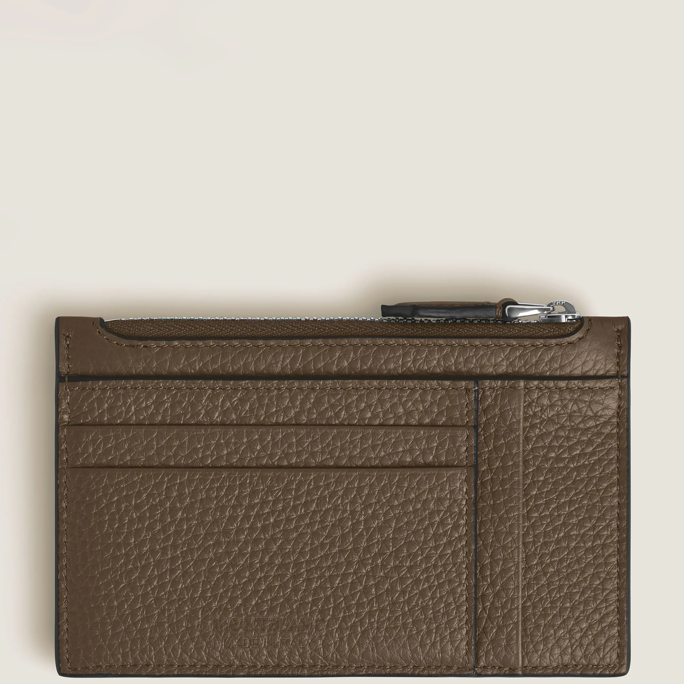 Portacarte 8 Tasche in Pelle con Grana