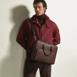 Portadocumenti Modello Medio con Tasca in Pelle Sartorial