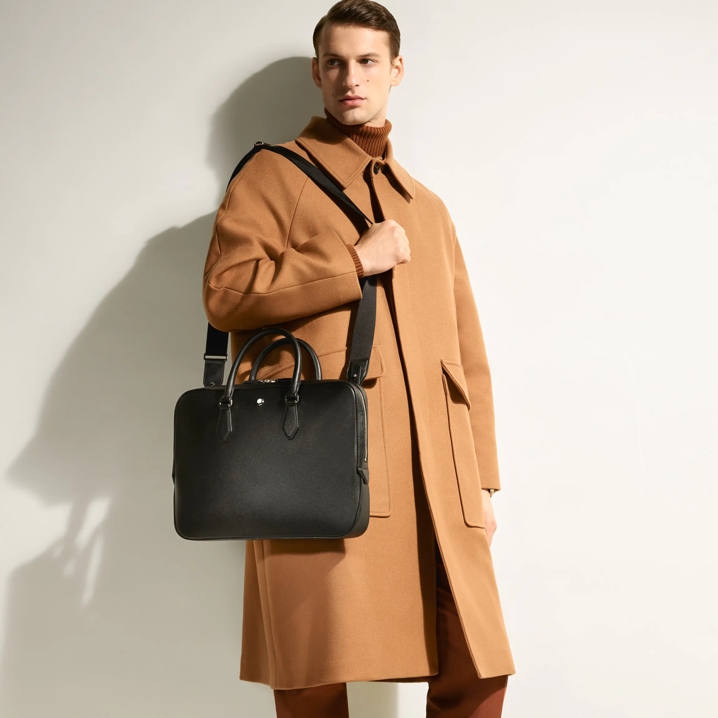 Portadocumenti Modello Medio con Tasca in Pelle Sartorial