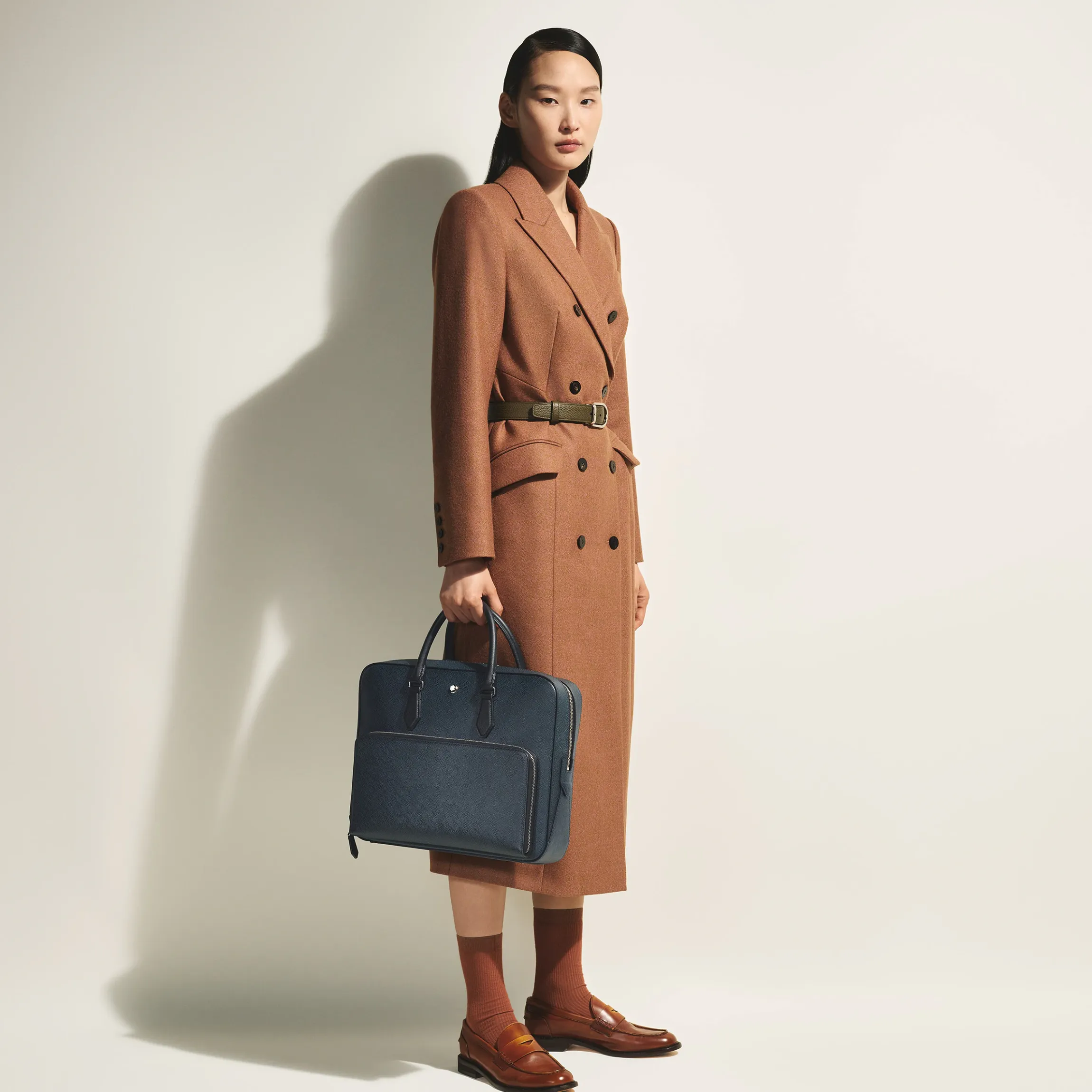 Portadocumenti Modello Medio con Tasca in Pelle Sartorial
