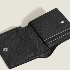 Portafoglio Mini 4 Tasche in Pelle con Grana