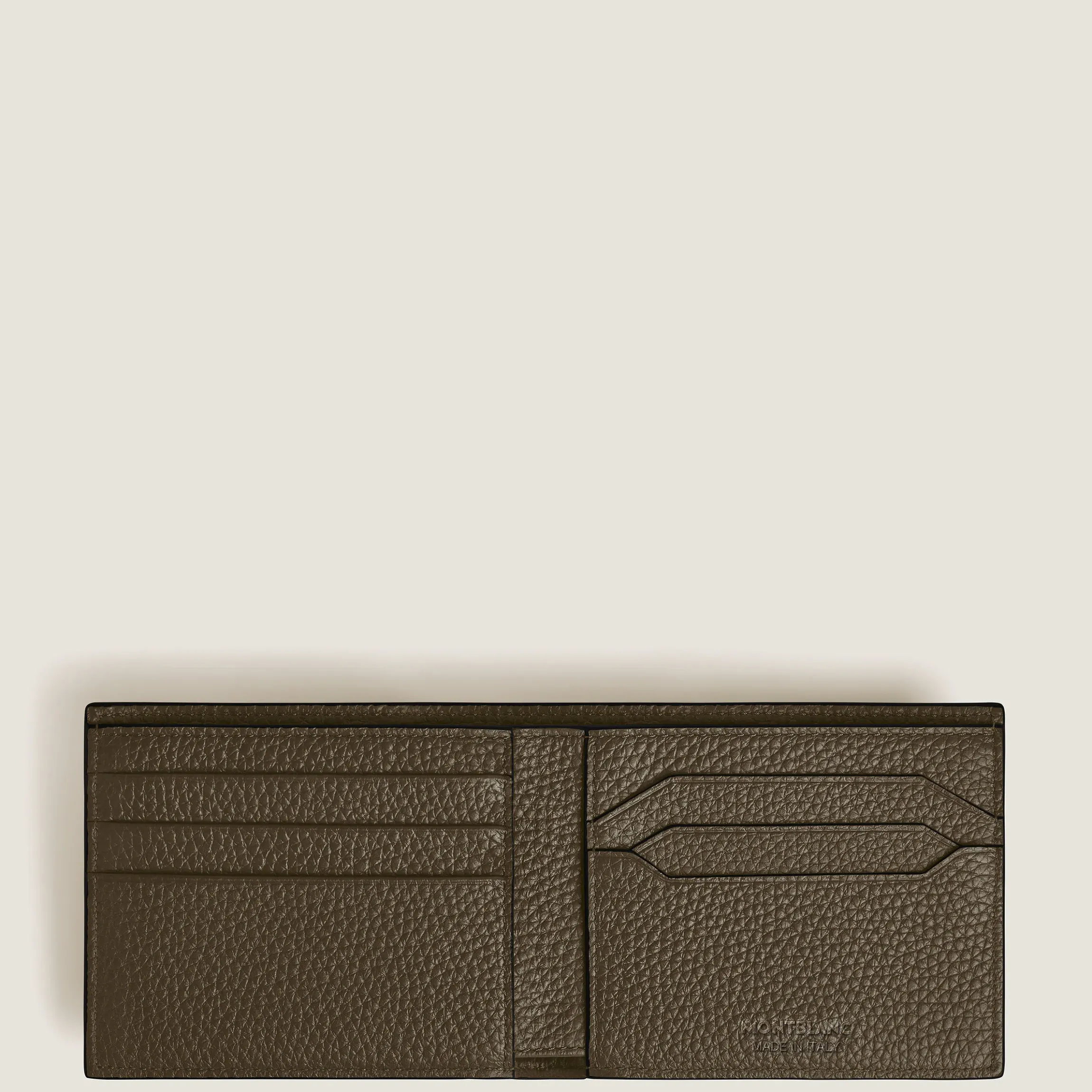 Portafoglio 6 Tasche in Pelle con Grana