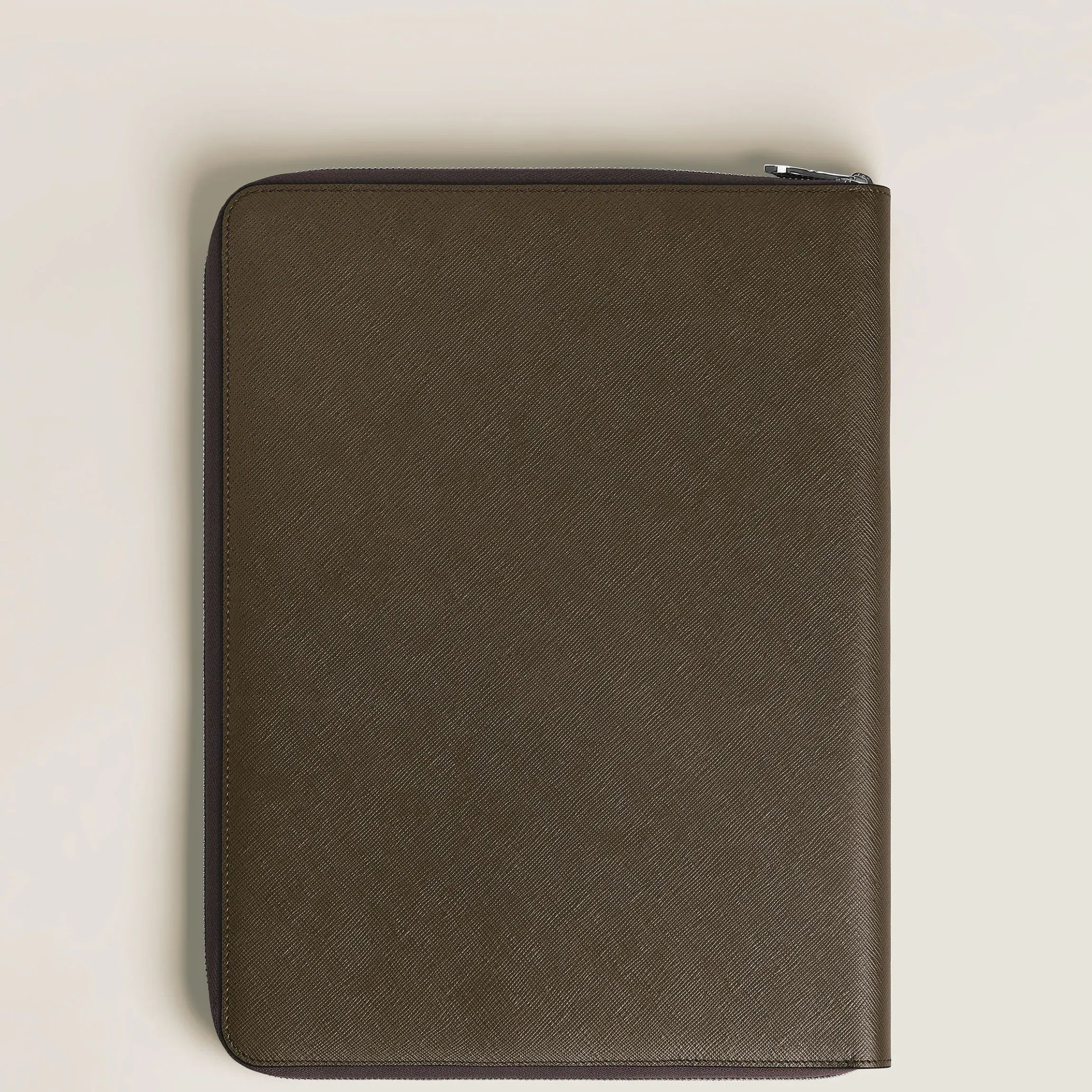 Porta Quaderno Medio con Cerniera in Pelle Sartorial