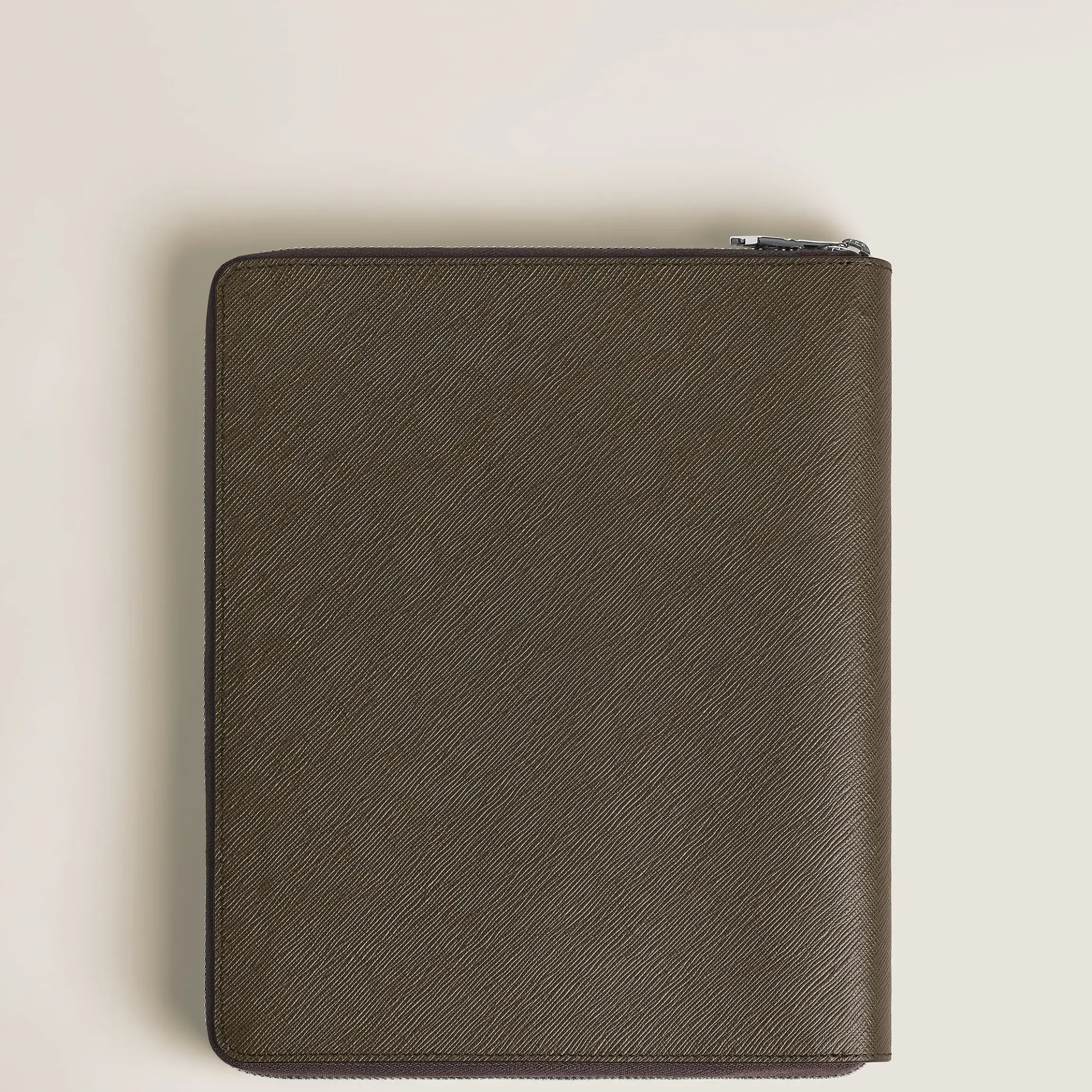 Porta Quaderno Piccolo con Cerniera in Pelle Sartorial