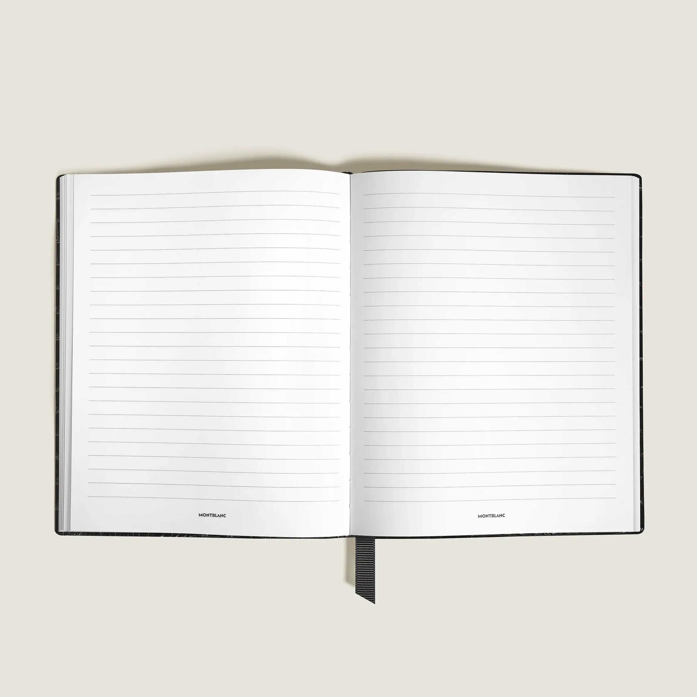 Quaderno Grande in Pelle Goffrata Coccodrillo, Fogli a Righe