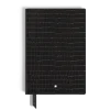 Quaderno Medio in Pelle Goffrata Coccodrillo, Fogli a Righe