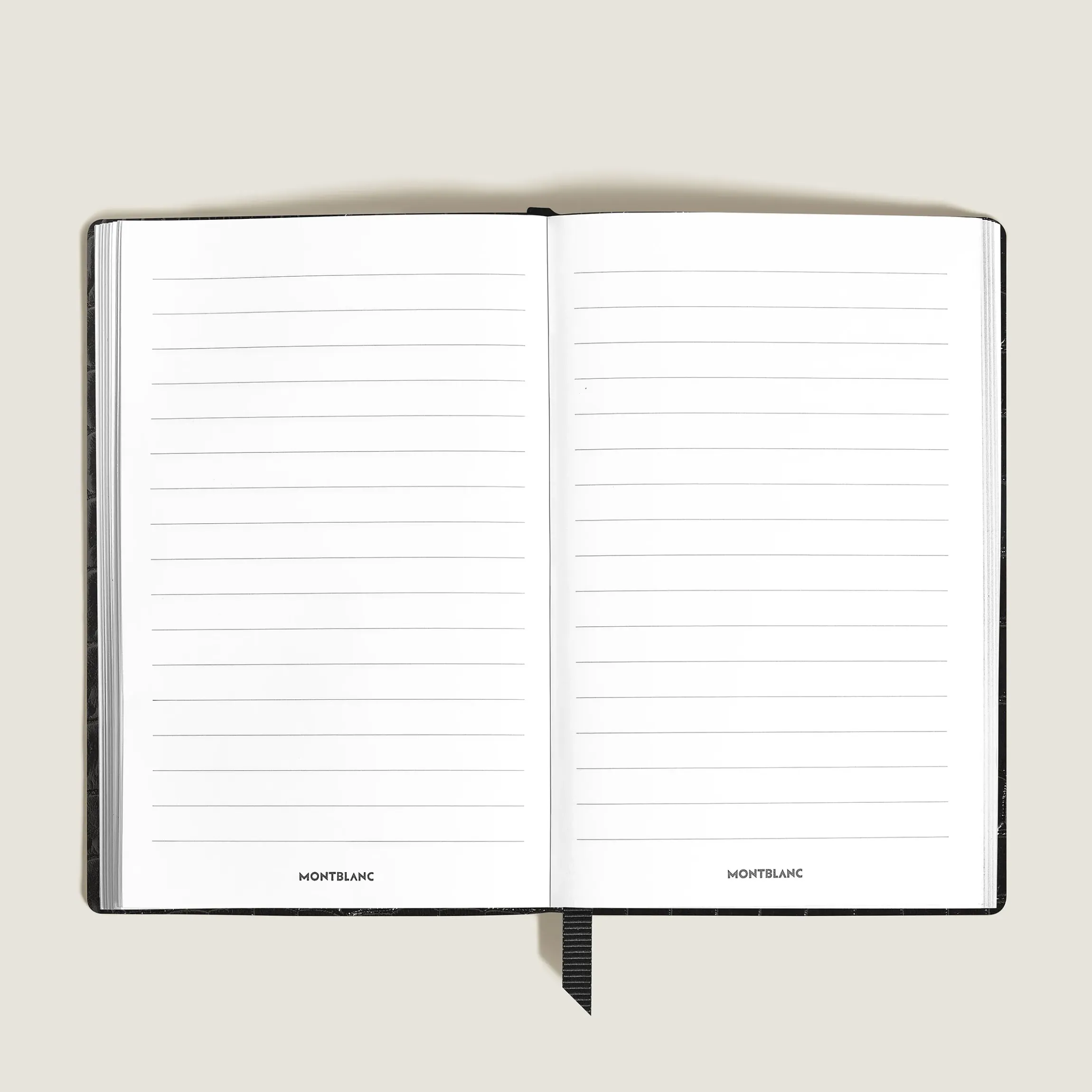 Quaderno Piccolo in Pelle Goffrata Coccodrillo, Fogli a Righe